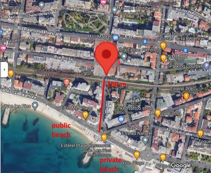 Stylish White And Red Apartments Juan-les-Pins Exterior photo